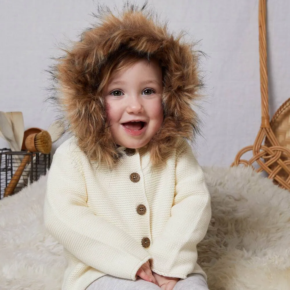 Ivory Knitted Pram Coat