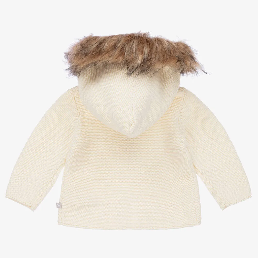 Ivory Knitted Pram Coat