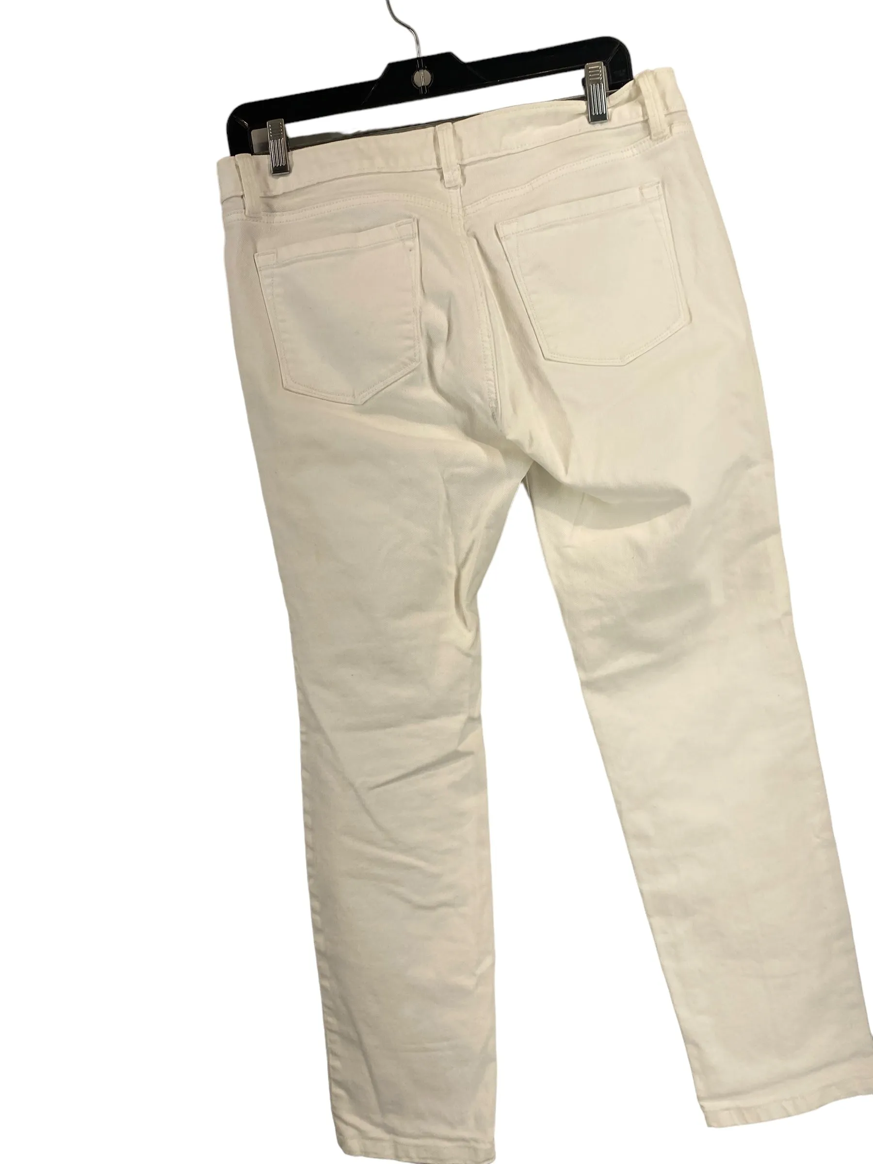 Jeans Skinny By Loft In White, Size: 8