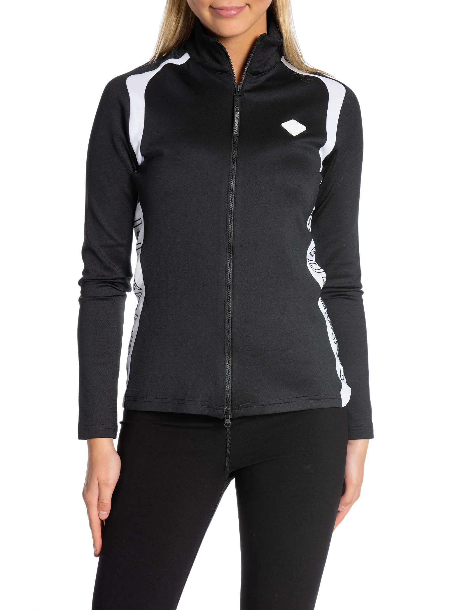 J.LINDEBERG TOP SOLAR FULL ZIP MID LAYER BLACK