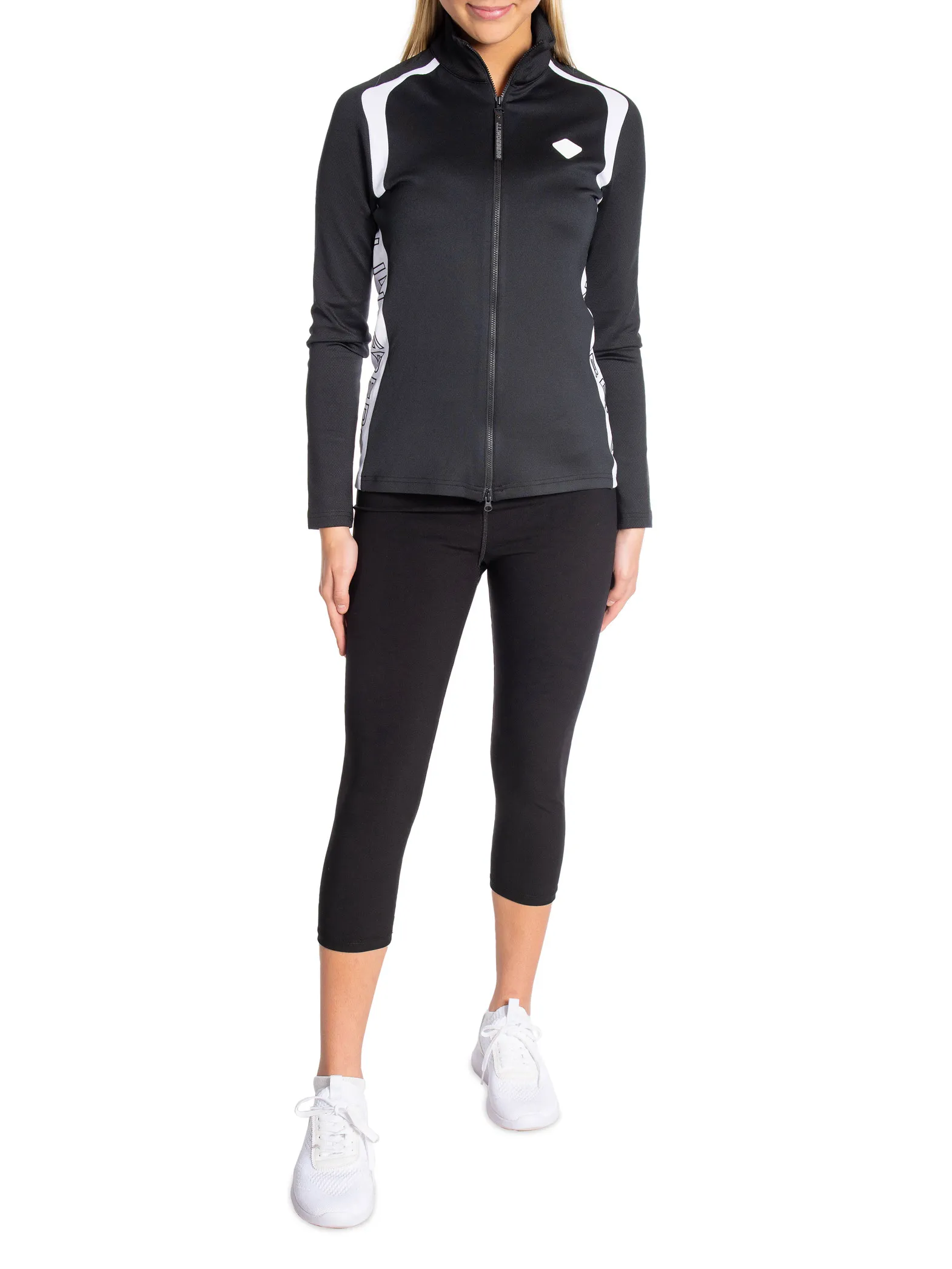 J.LINDEBERG TOP SOLAR FULL ZIP MID LAYER BLACK