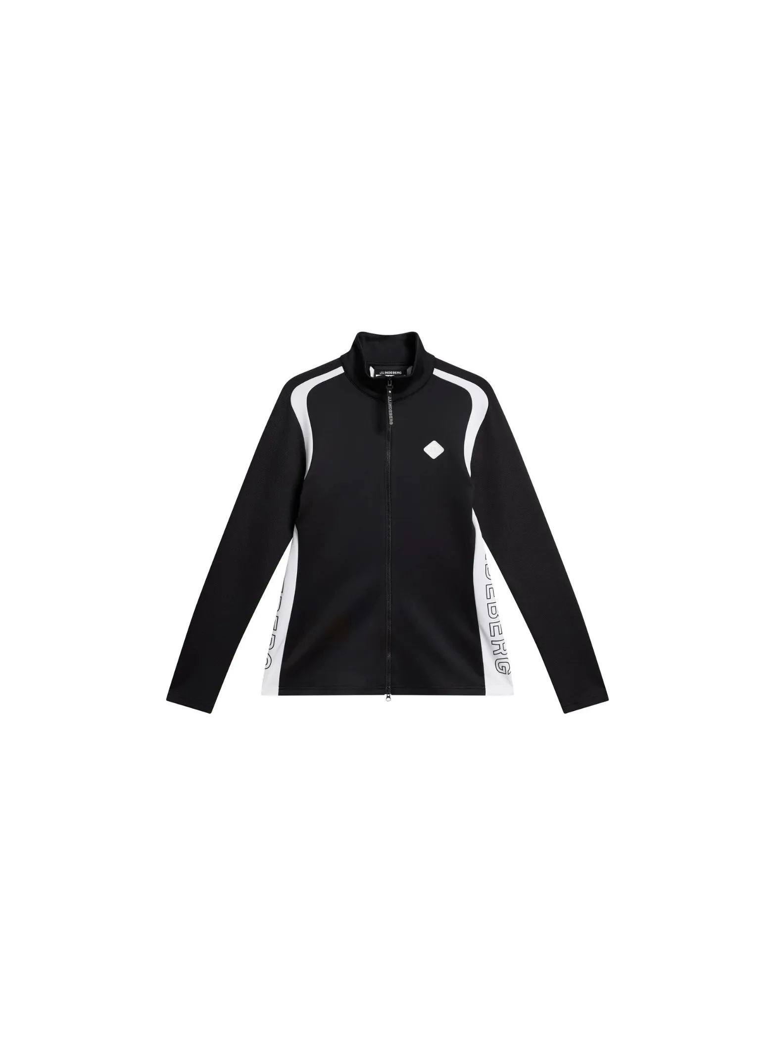 J.LINDEBERG TOP SOLAR FULL ZIP MID LAYER BLACK