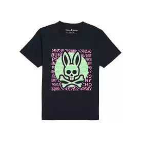 Kids Psycho Bunny Bengal Graphic Tee (Navy)