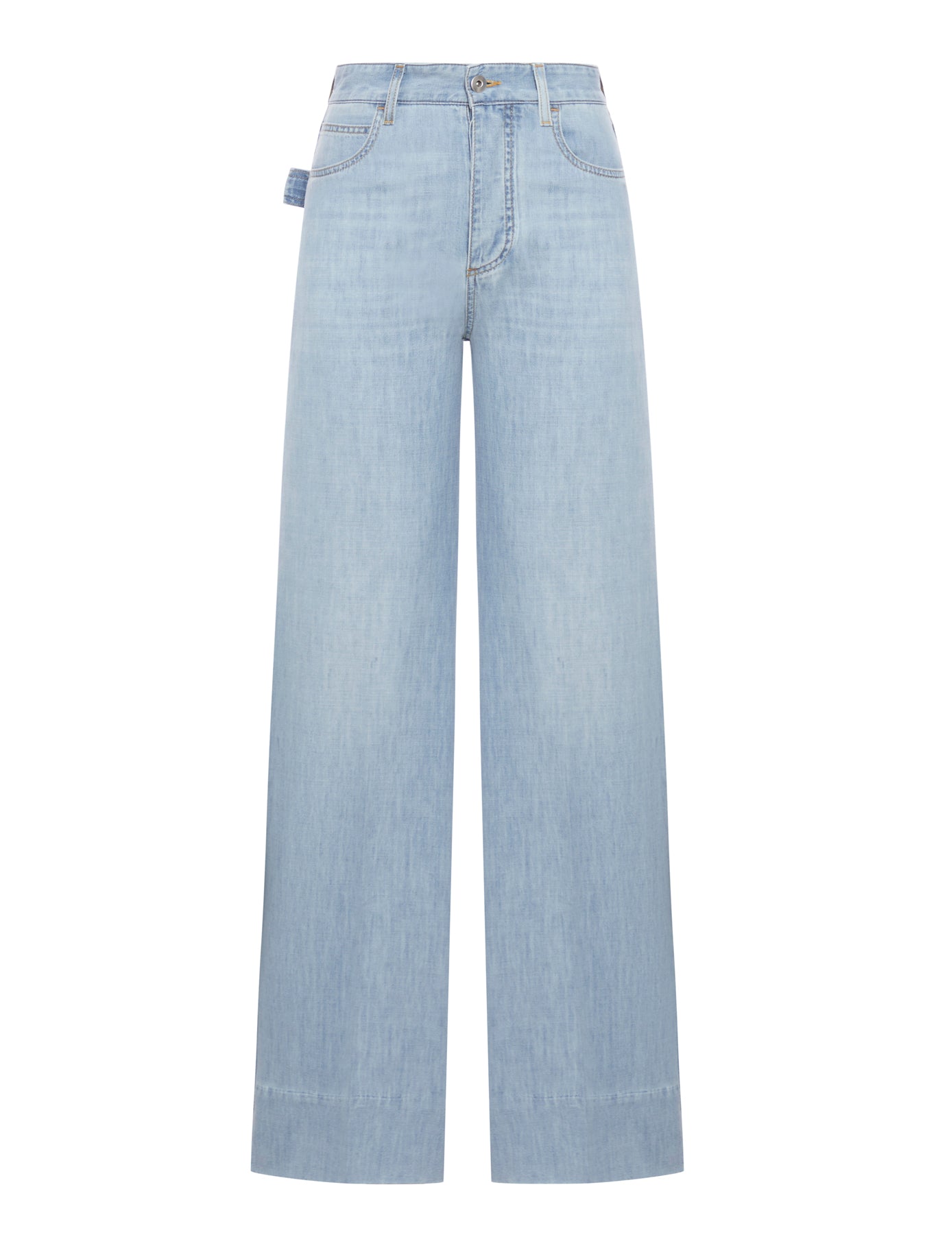 LIGHT BLEACHED DENIM TROUSERS