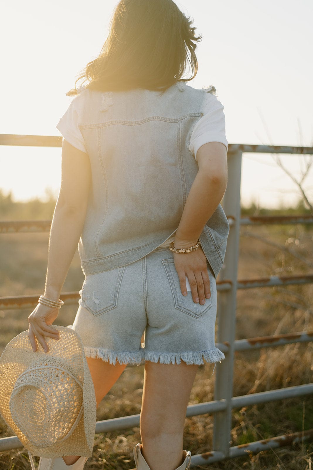 Light Wash Denim Vest