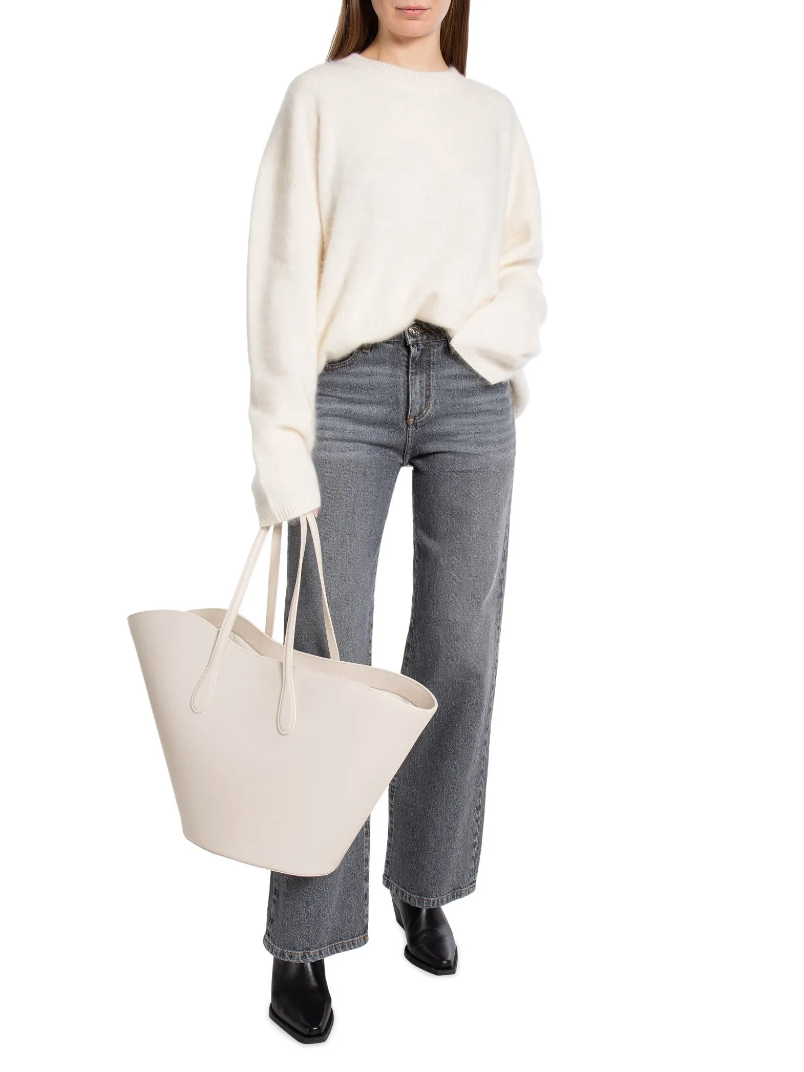 LISA YANG SWEATER NATALIA CREAM BRUSHED