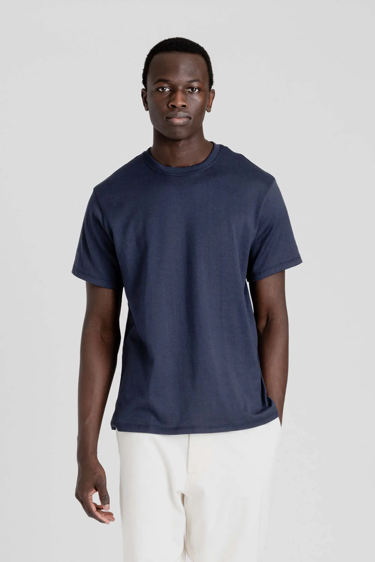 Loopwheel COOLMAX Jersey Tee - Navy