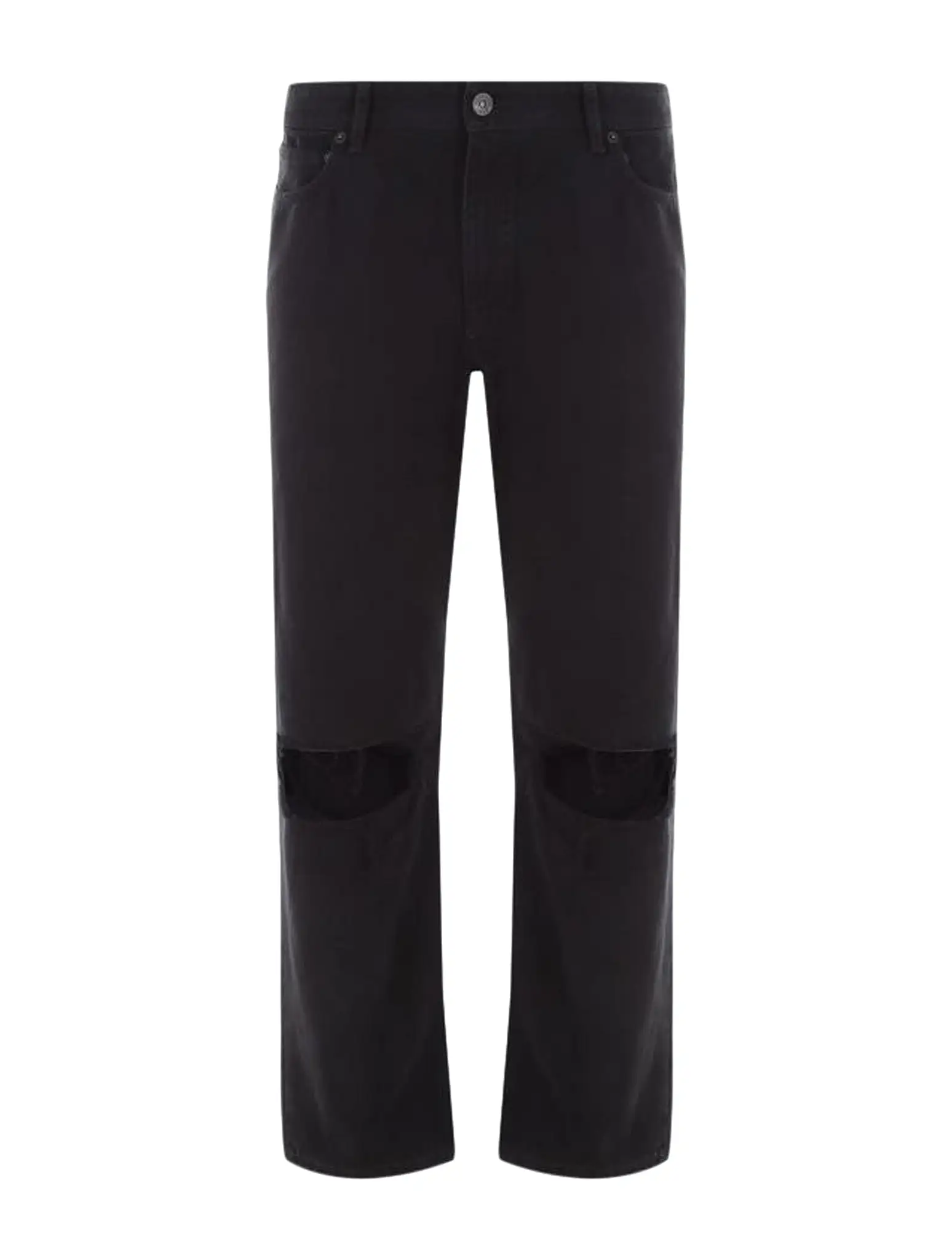 LOOSE FIT BUCKLE PANTS IN BLACK