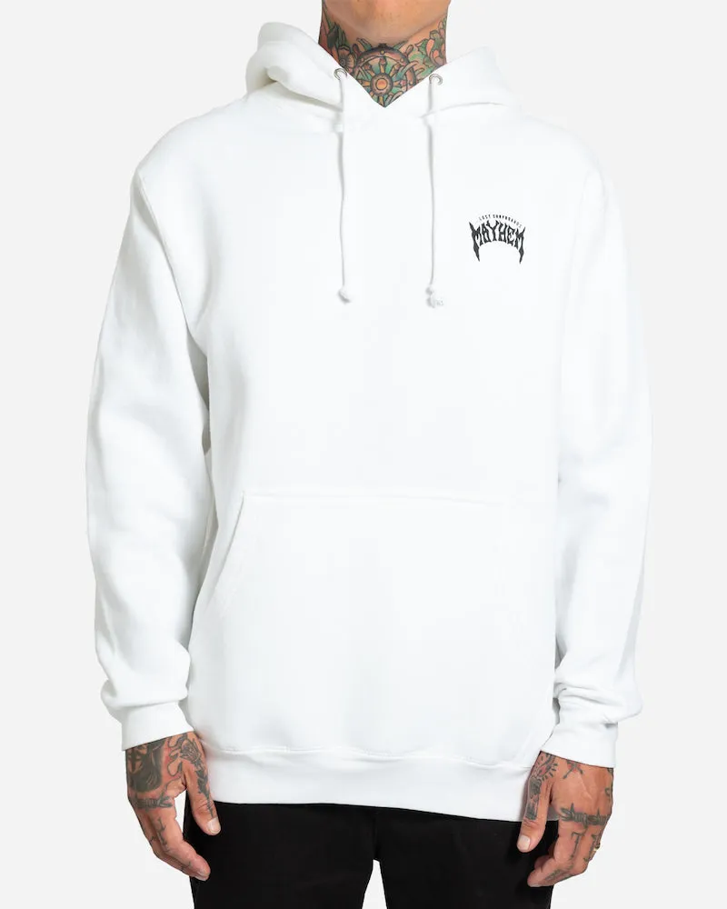 Mayhem Designs Heavy Hoodie White