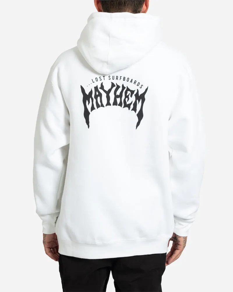 Mayhem Designs Heavy Hoodie White