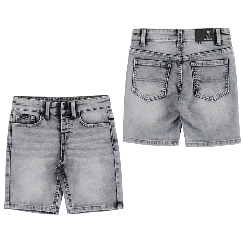 Mayoral Mini Soft Denim Shorts_ Light Grey 3261-29