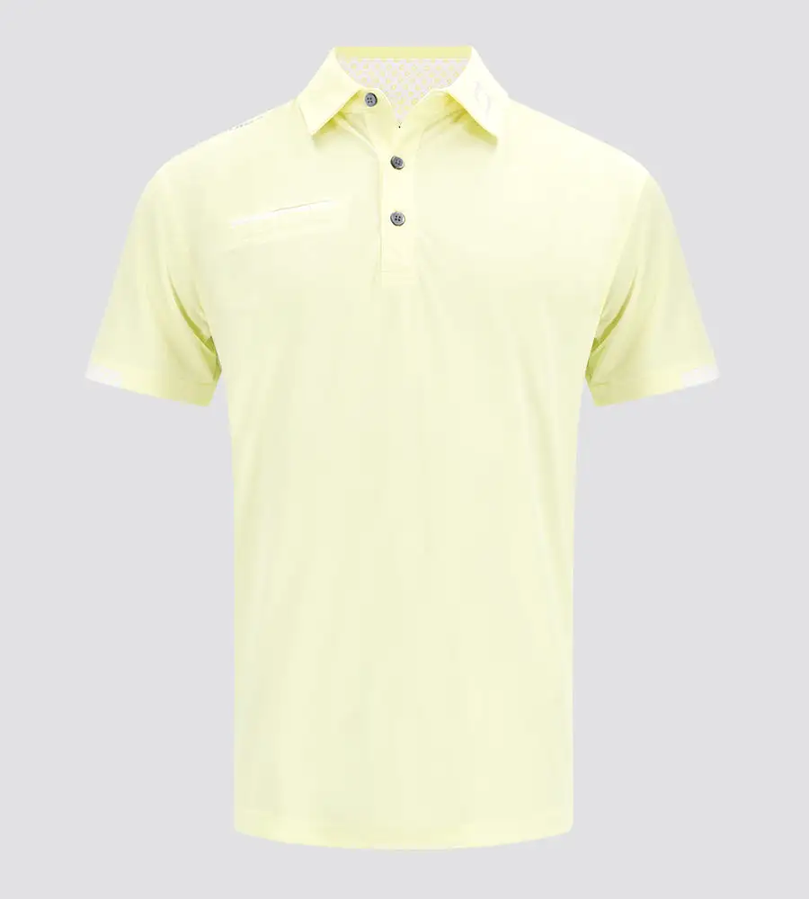 MEN'S FASHION POCKET POLO SHIRT - LEMON