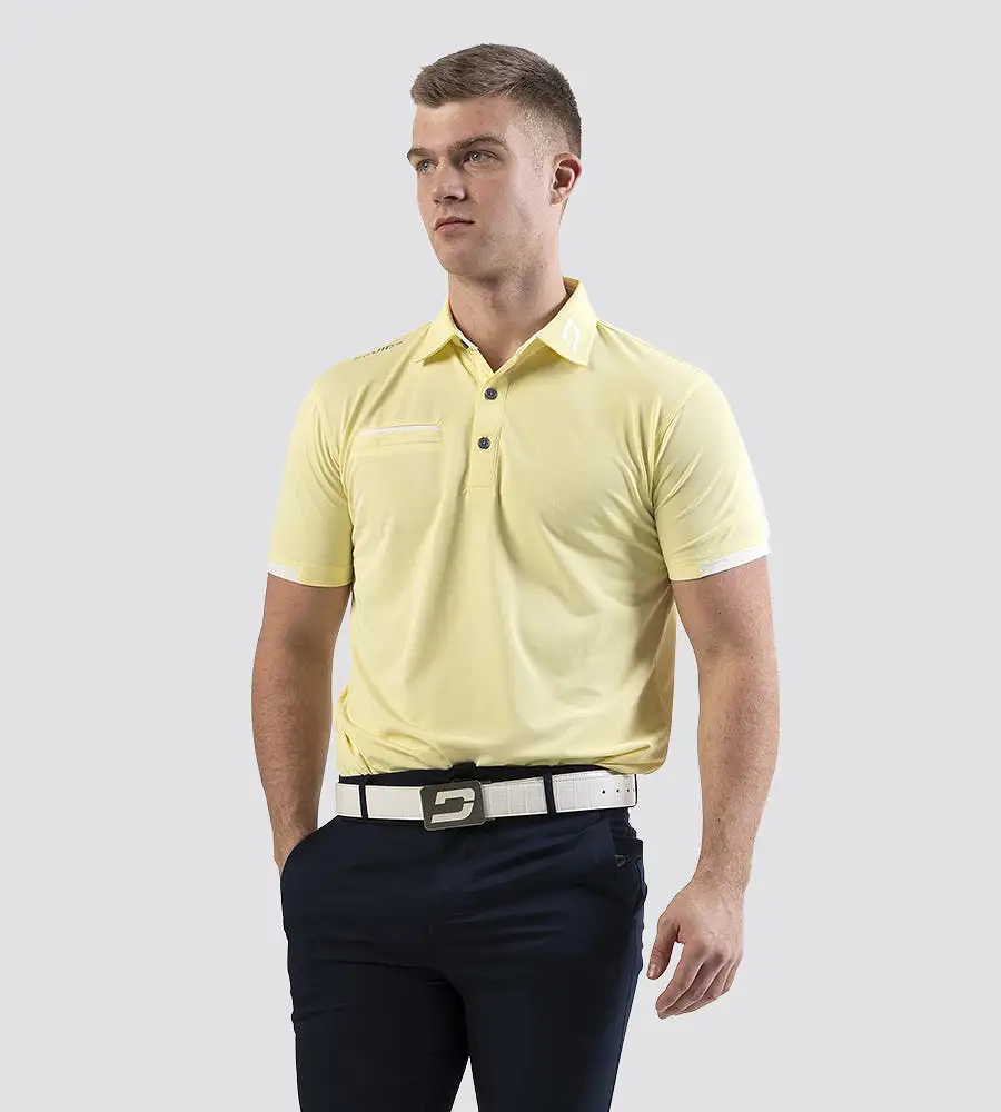 MEN'S FASHION POCKET POLO SHIRT - LEMON