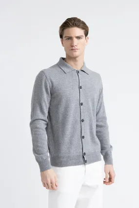 Merino wool and cashmere cardigan