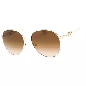 Michael Kors 0MK1128J Sunglasses Gold White/Gradient Brown Polarized Women's