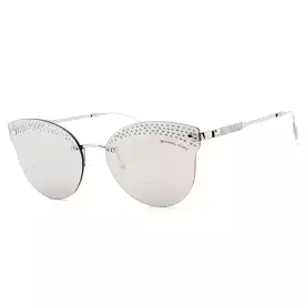 Michael Kors 0MK1130B Sunglasses Silver / Silver Mirror With Crystals Women's