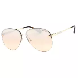 Michael Kors 0MK1135B Sunglasses Light Gold/Brown/Brown Mirror Gradient Silver Women's