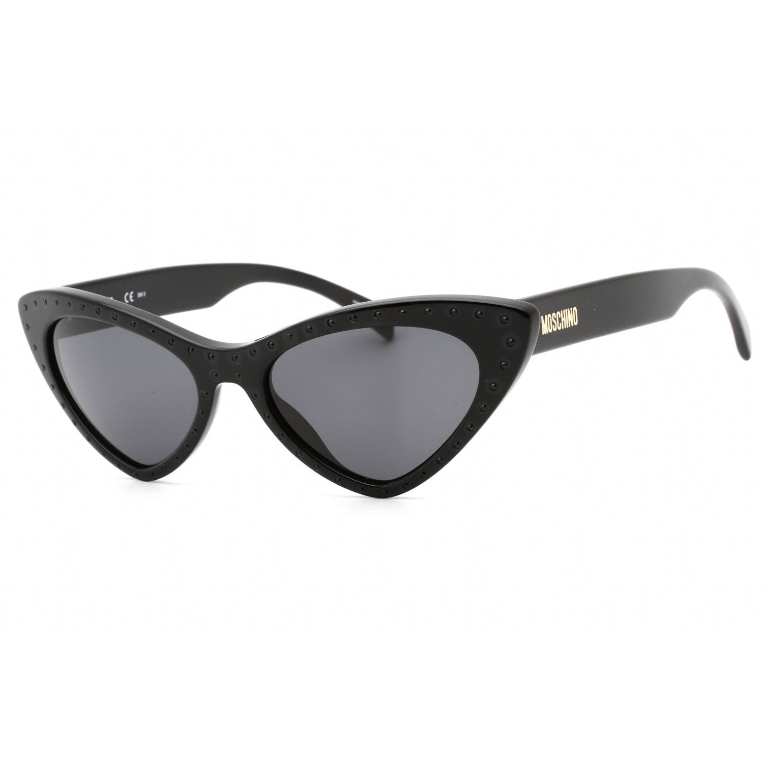 Moschino MOS006/S Sunglasses BLK GOLD B/GREY Women's