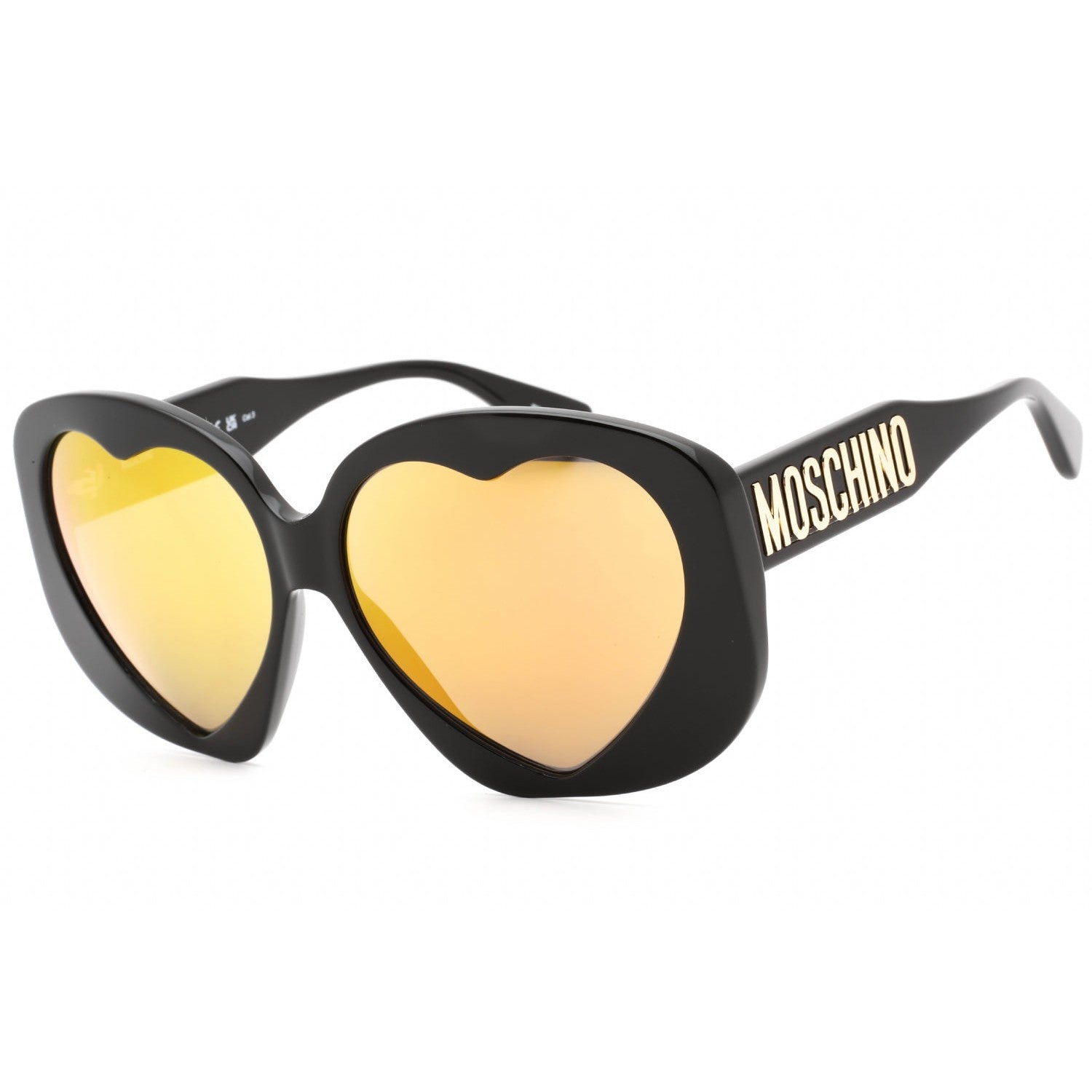 Moschino MOS152/S Sunglasses BLACK / BROWN ML YELLOW Women's