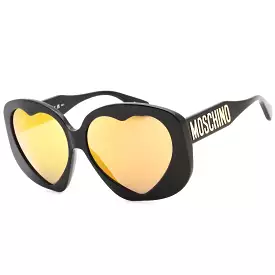 Moschino MOS152/S Sunglasses BLACK / BROWN ML YELLOW Women's