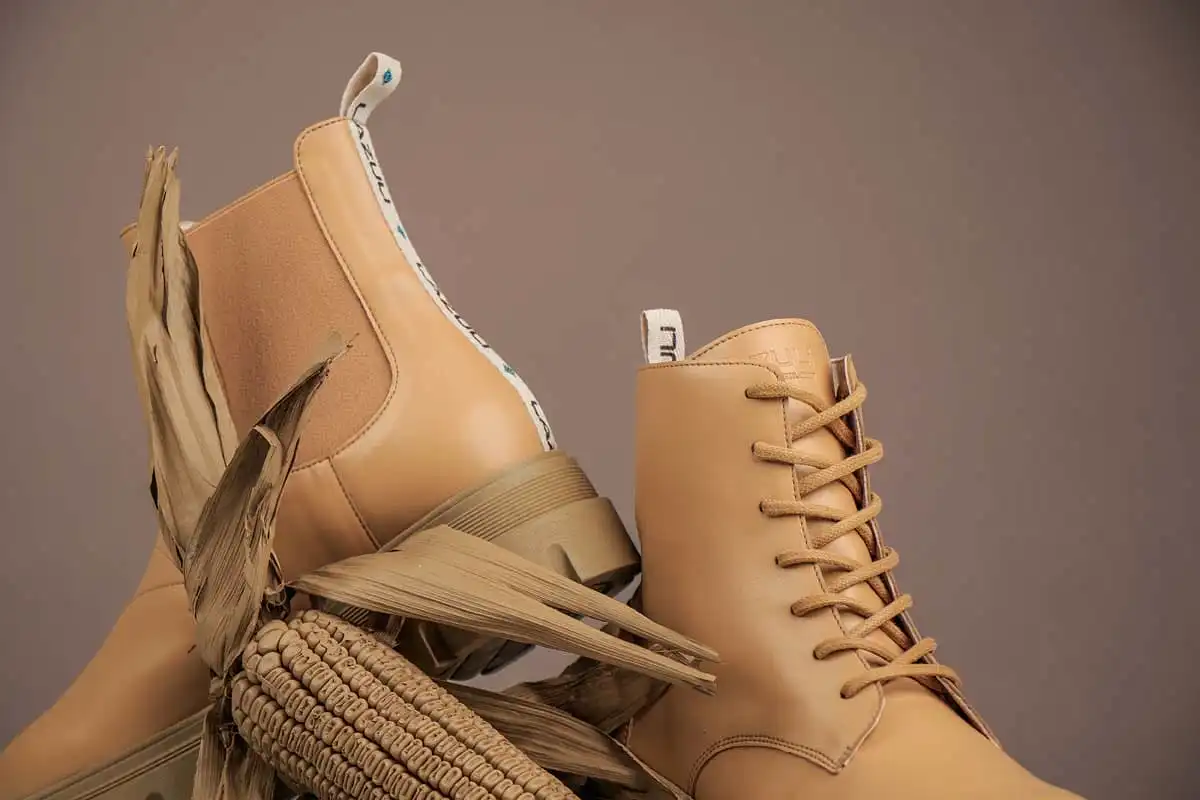 My Combat Corn Leather Vegan Boots | Camel