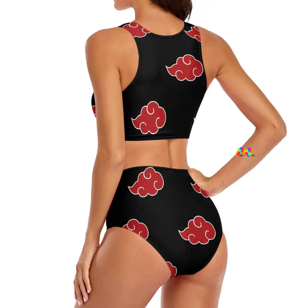 Naruto Split Top High-Waist Bikini