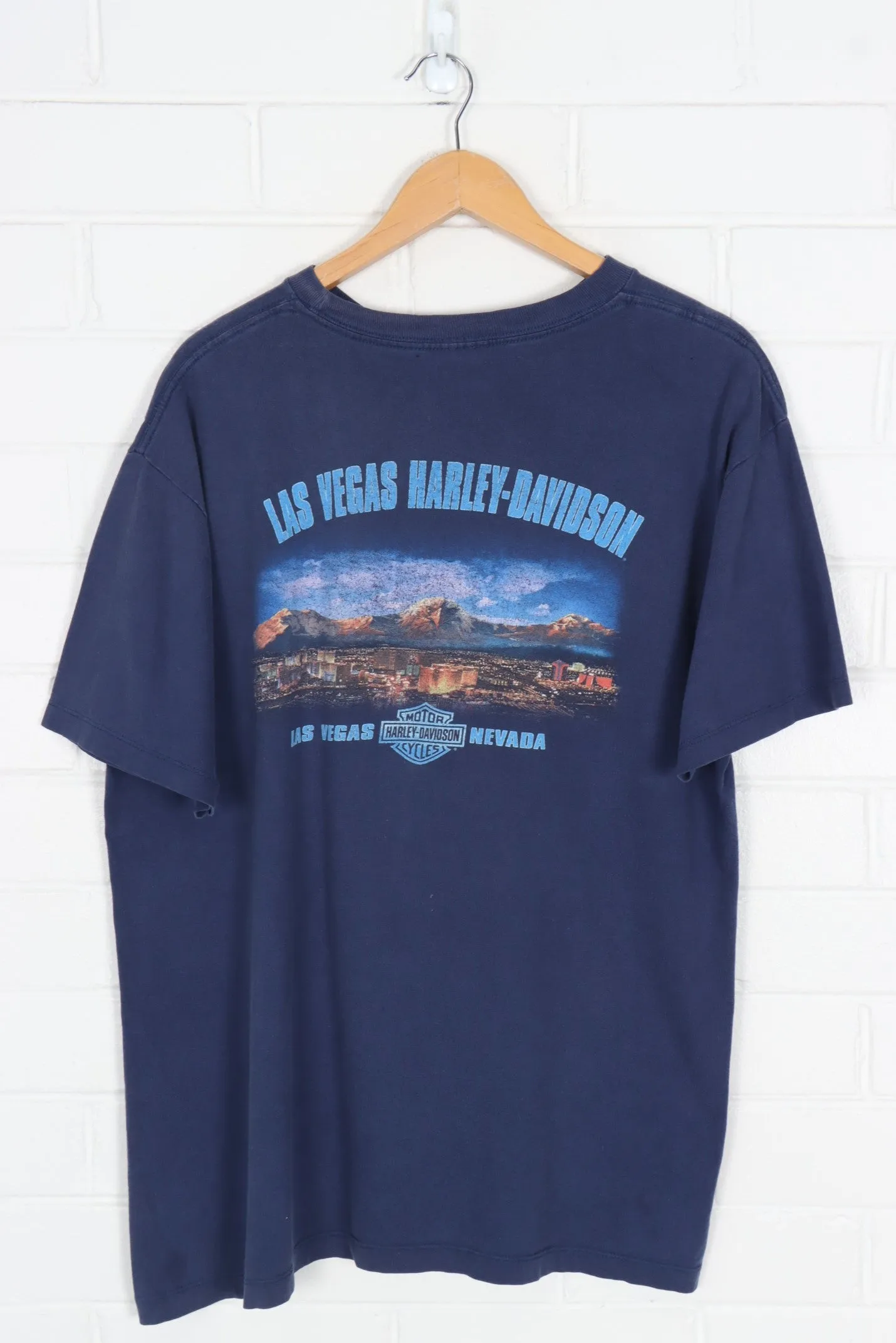 Navy HARLEY DAVIDSON Las Vegas Front & Back Tee (XL)