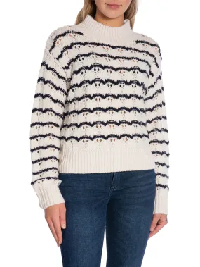 NEO NOIR SWEATER PAULINA CONTRAST KNIT BLOUSE