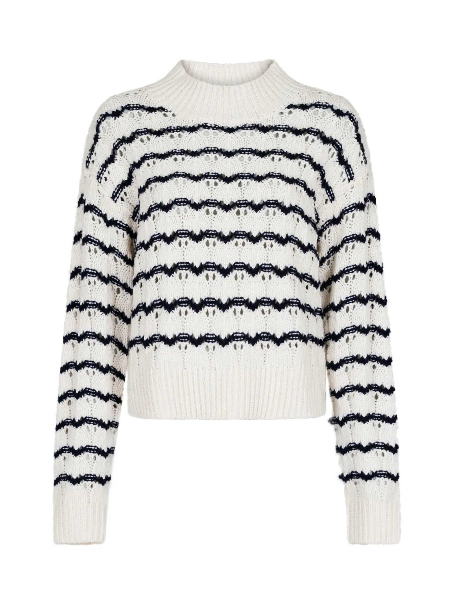 NEO NOIR SWEATER PAULINA CONTRAST KNIT BLOUSE