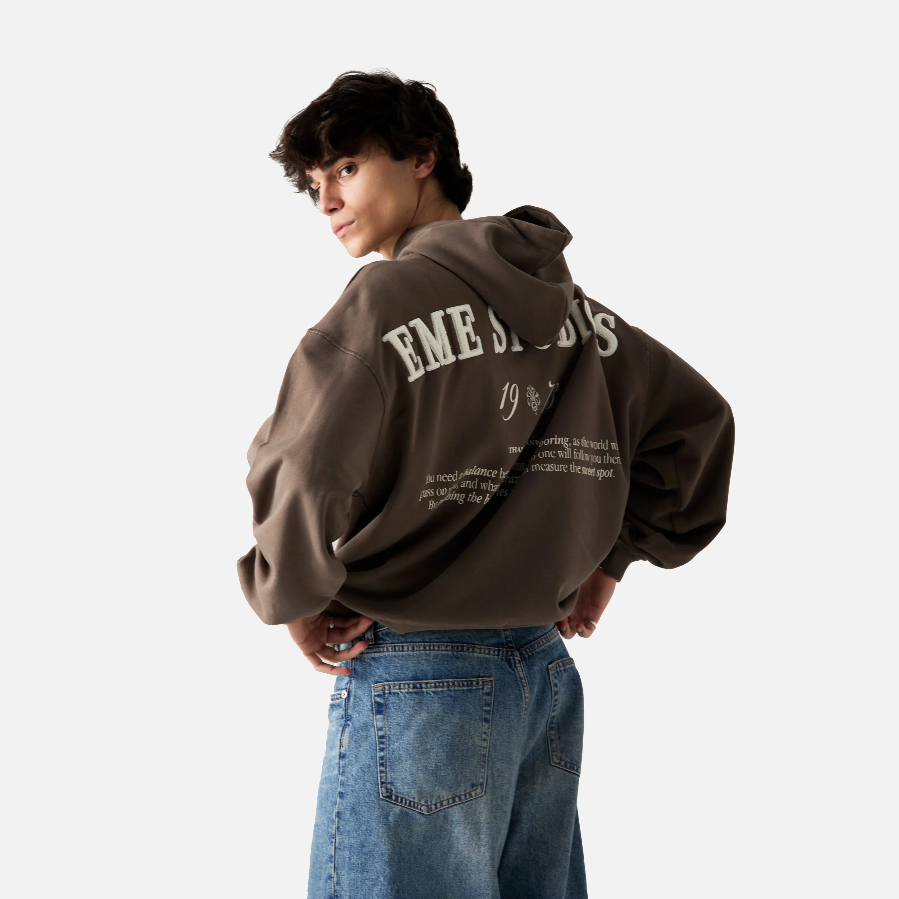 Nexus Muddy Brown Oversized Hoodie