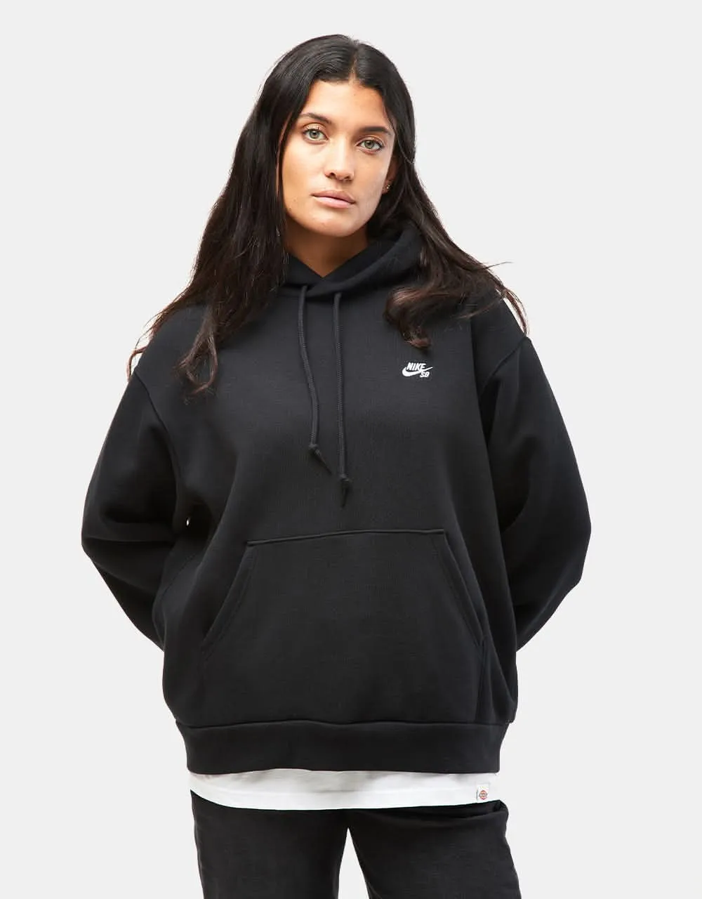 Nike SB Essential Logo Pullover Hoodie - Black/White