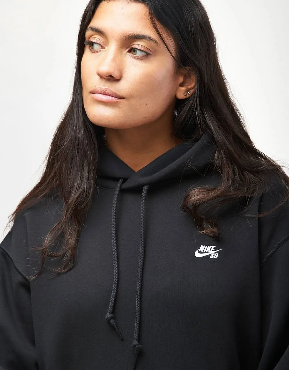 Nike SB Essential Logo Pullover Hoodie - Black/White