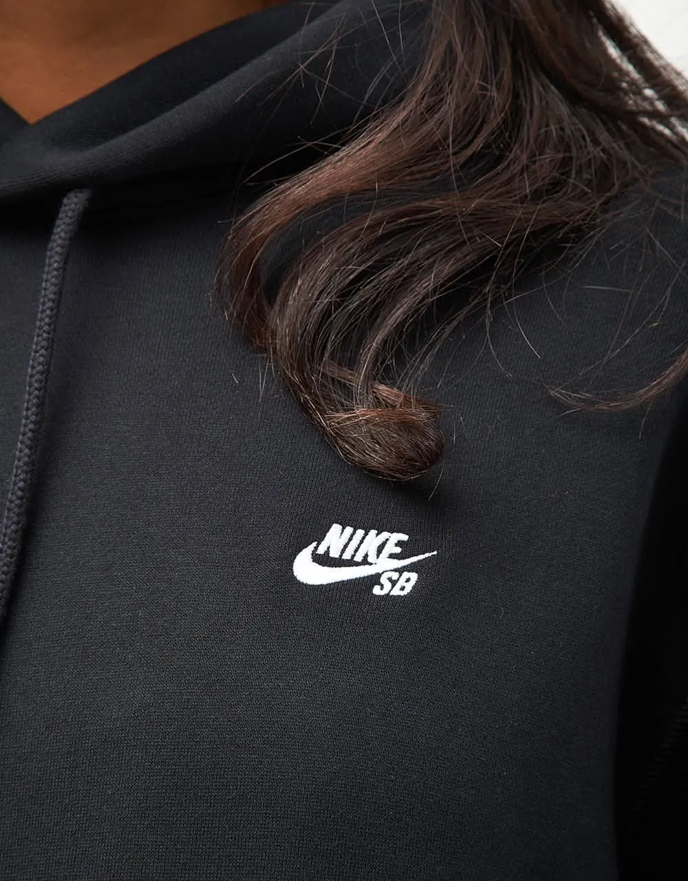 Nike SB Essential Logo Pullover Hoodie - Black/White