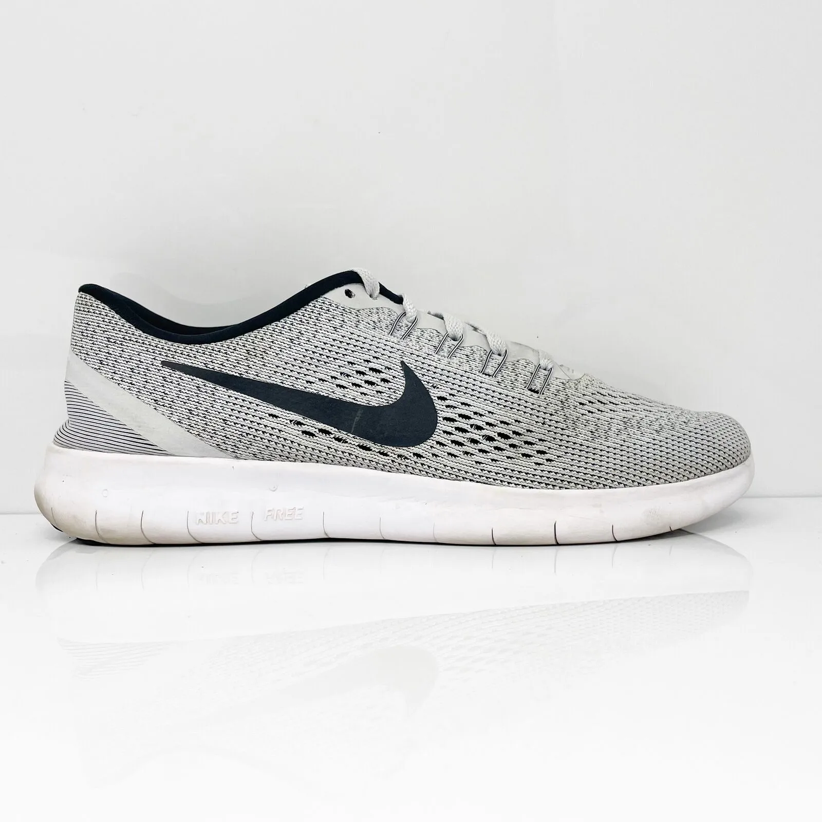 Nike Womens Free RN 831509-101 Gray Running Shoes Sneakers Size 10