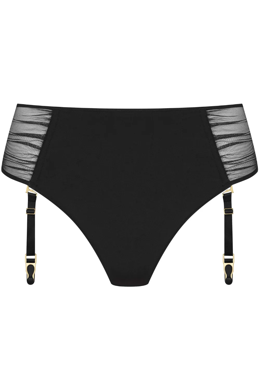 Nuit Fauve Openable High Waist Suspender Tanga