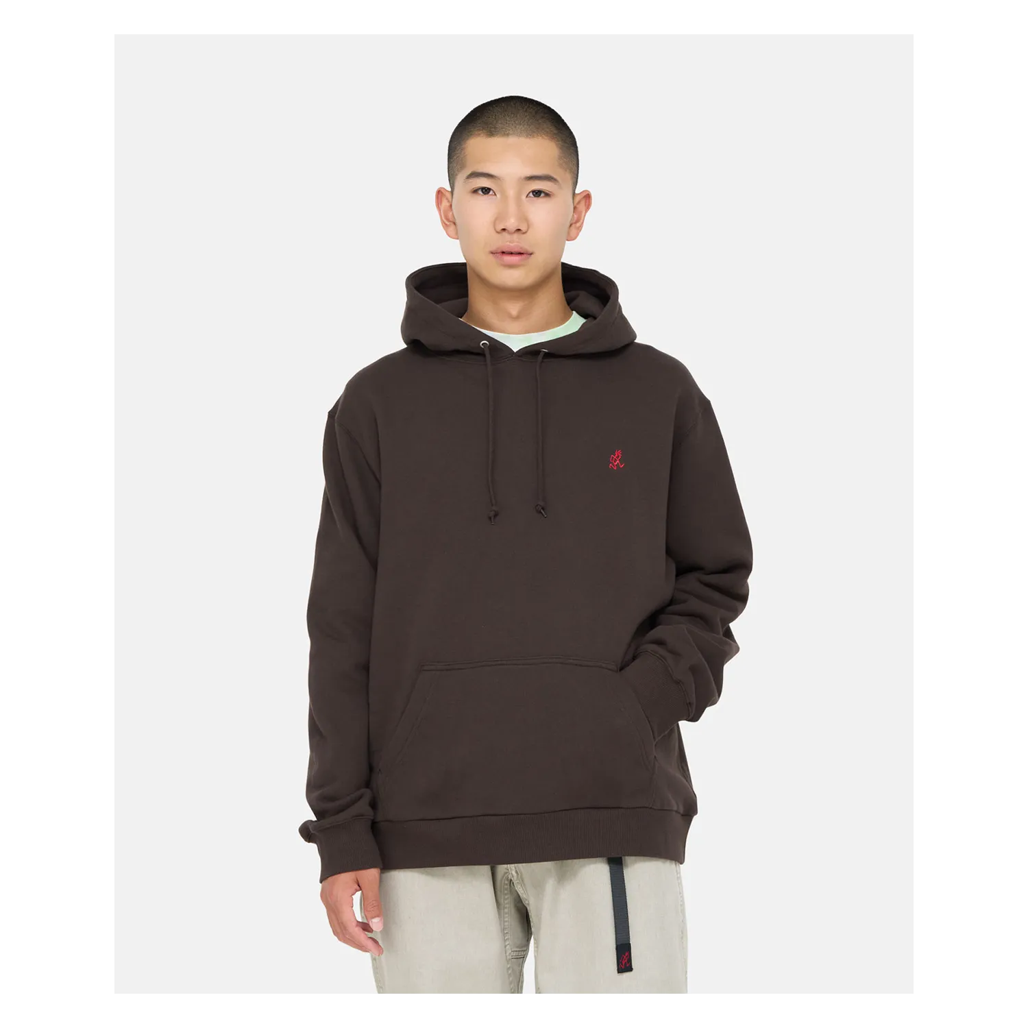 One Point Hoodie - Dark Brown