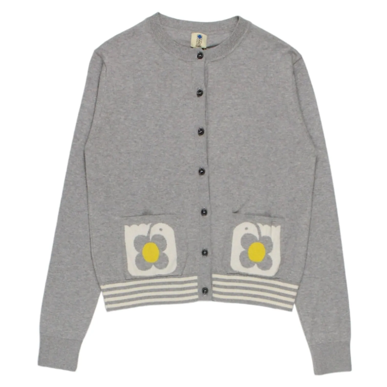 Orla Kiely Grey Love Bird Intarsia Cardigan