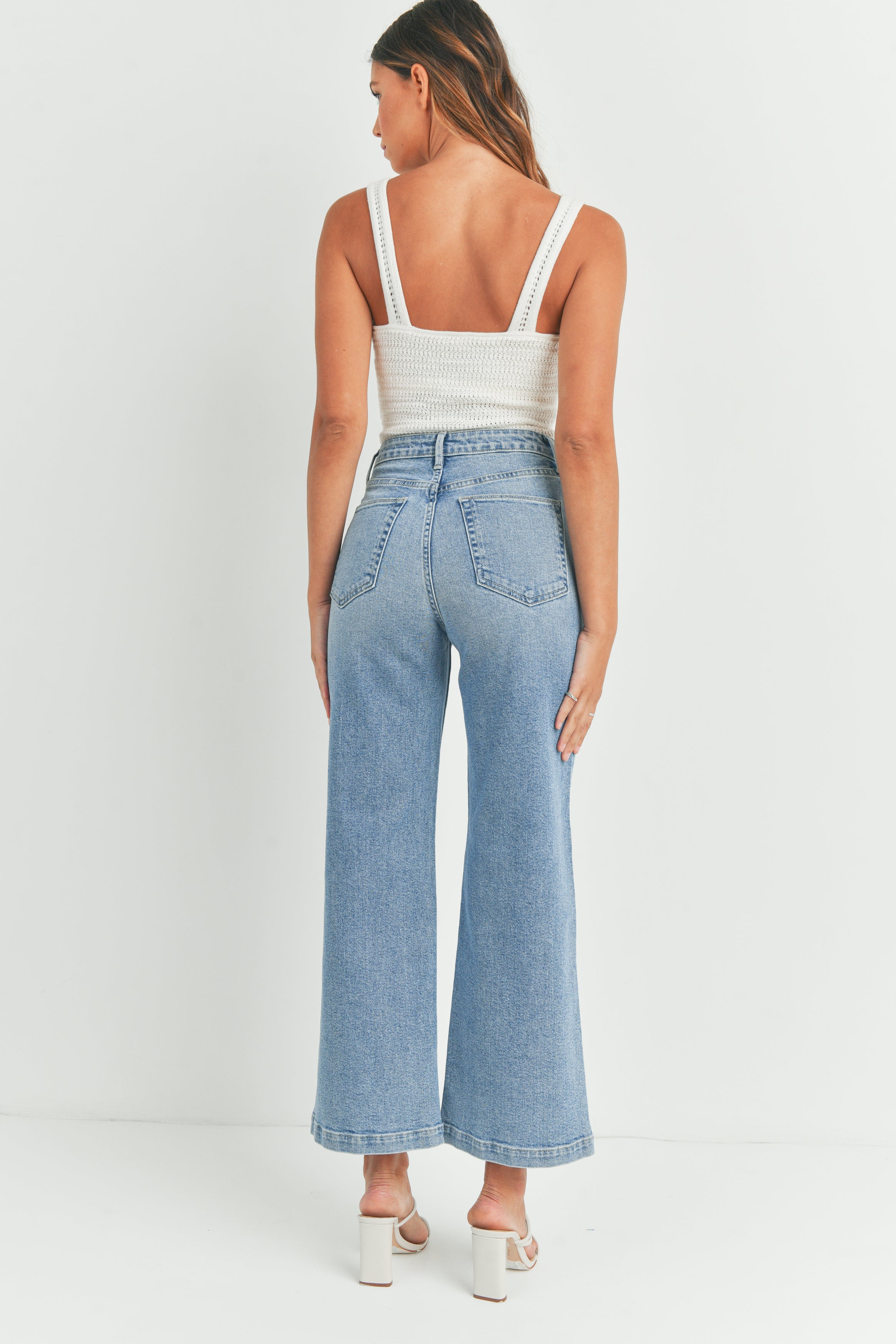 Paige Wide Leg Jeans Light