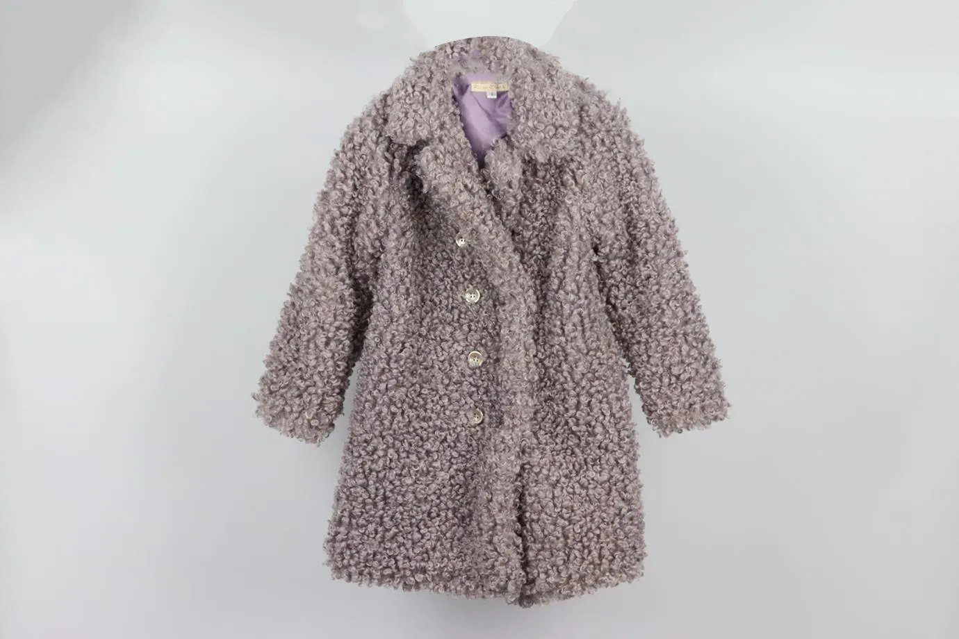 PAN CON CHOCOLATE KIDS GIRLS FAUX SHEARLING COAT 6 YEARS