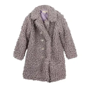 PAN CON CHOCOLATE KIDS GIRLS FAUX SHEARLING COAT 6 YEARS