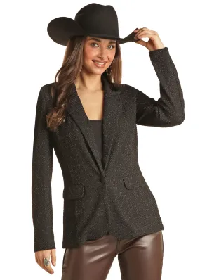 Panhandle Slim Womens Black Sequin Blazer