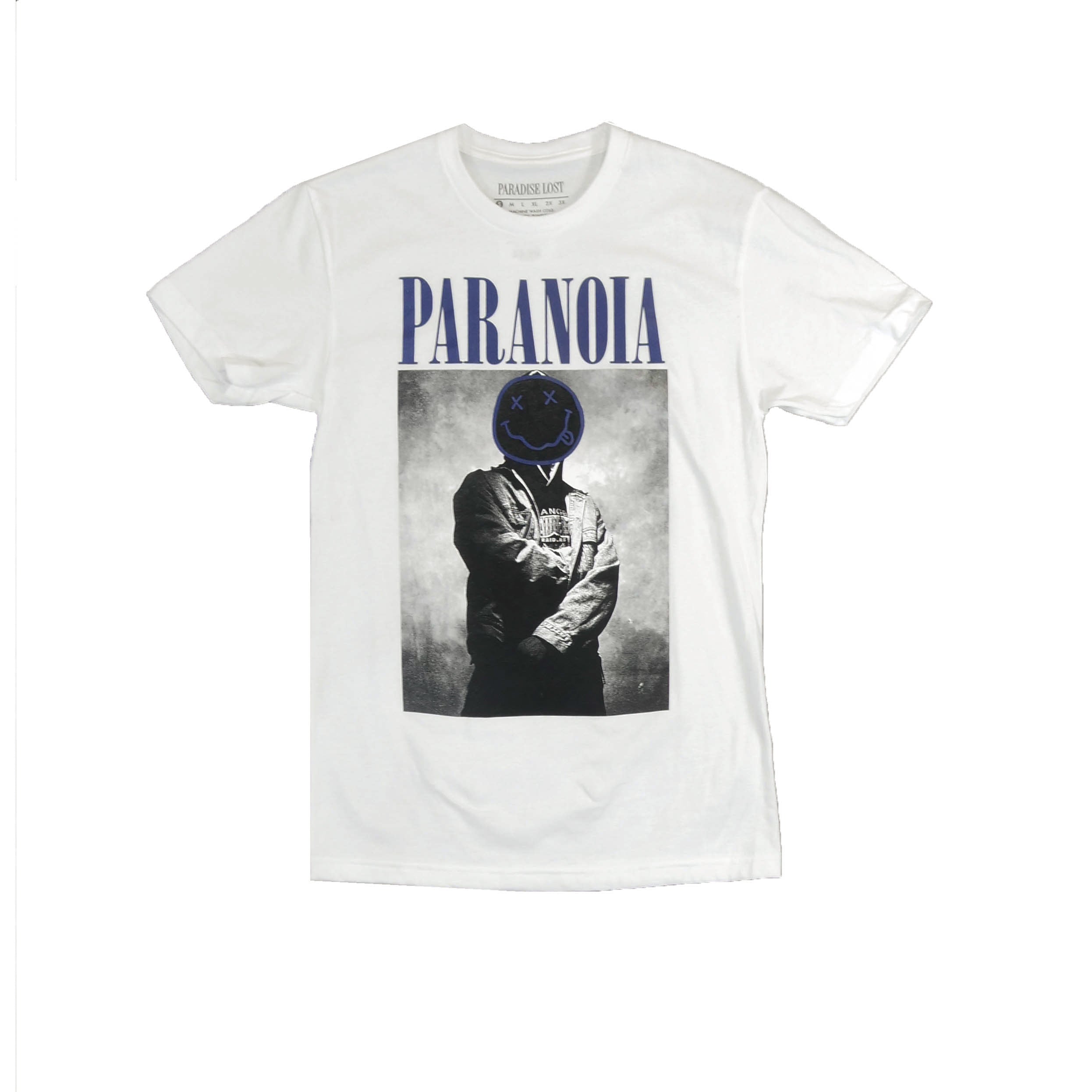 PARANOIA TEE WHITE/NAVY