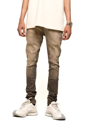 PHEELINGS INNER PEACE SKINNY DENIM (DARK BROWN)