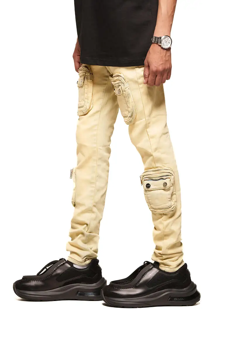 PHEELINGS TIME DON'T WAIT CARGO SKINNY DENIM (SAND BLUE)