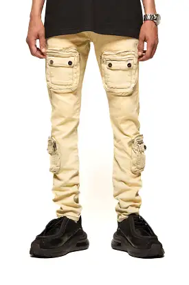 PHEELINGS TIME DON'T WAIT CARGO SKINNY DENIM (SAND BLUE)