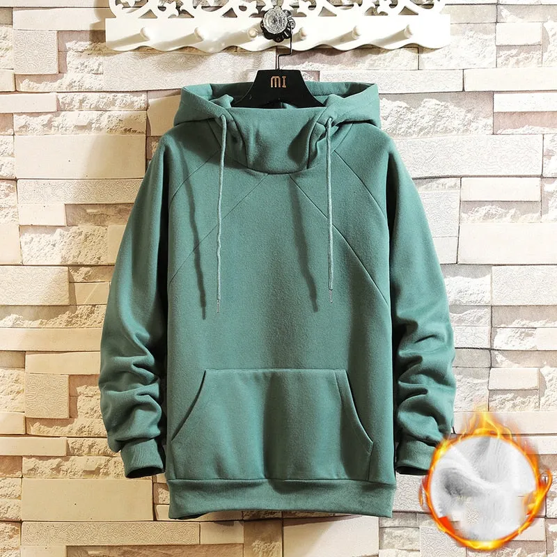 Plain Rivet Pullover Hoodie