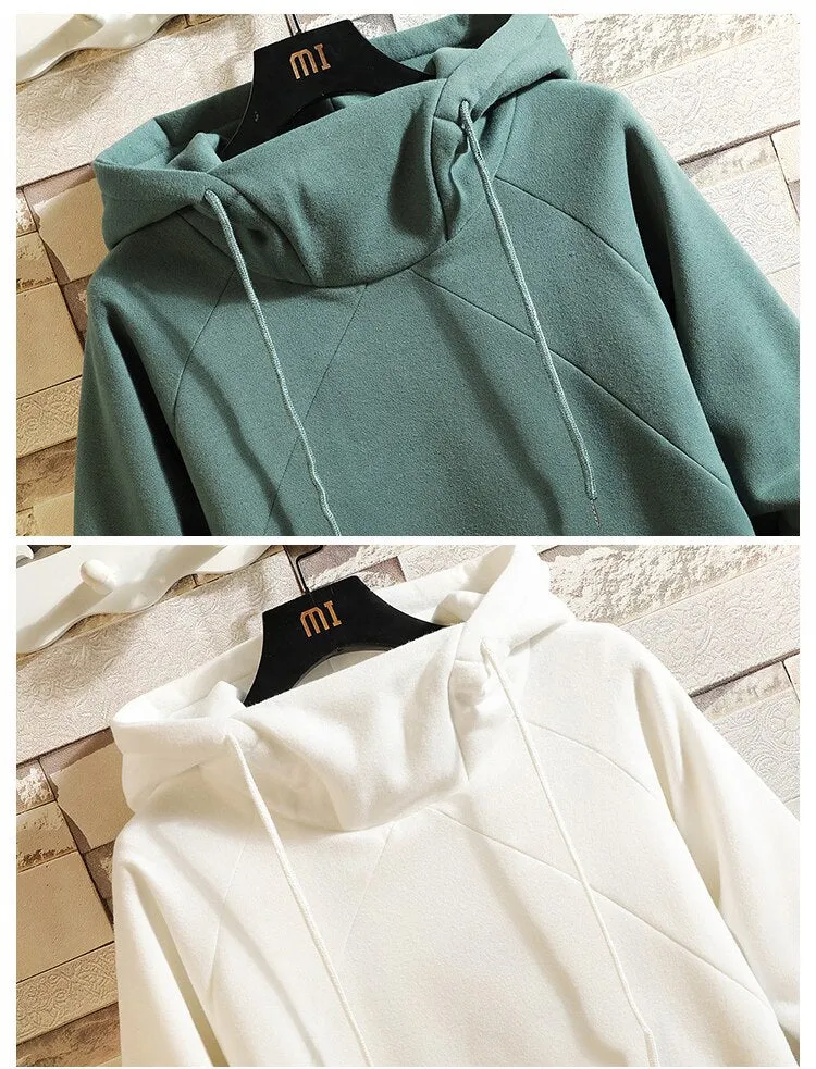 Plain Rivet Pullover Hoodie