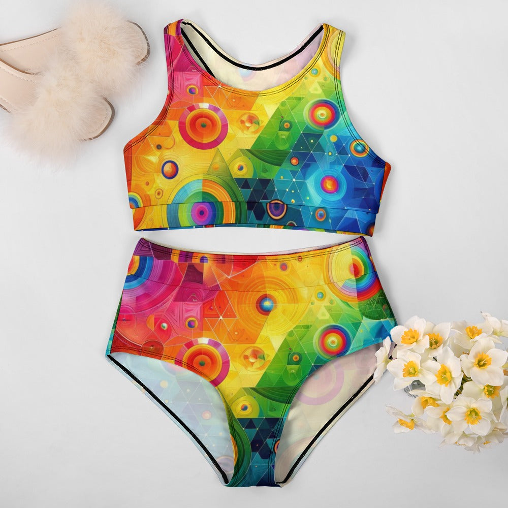 Pride Fusion High Waist Racerback Bikini