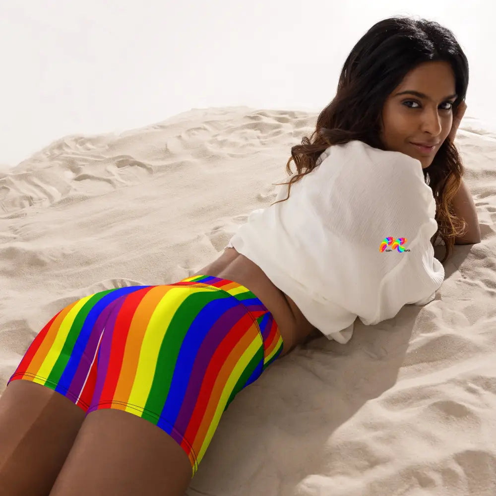 Pride High-Waist Yoga Shorts