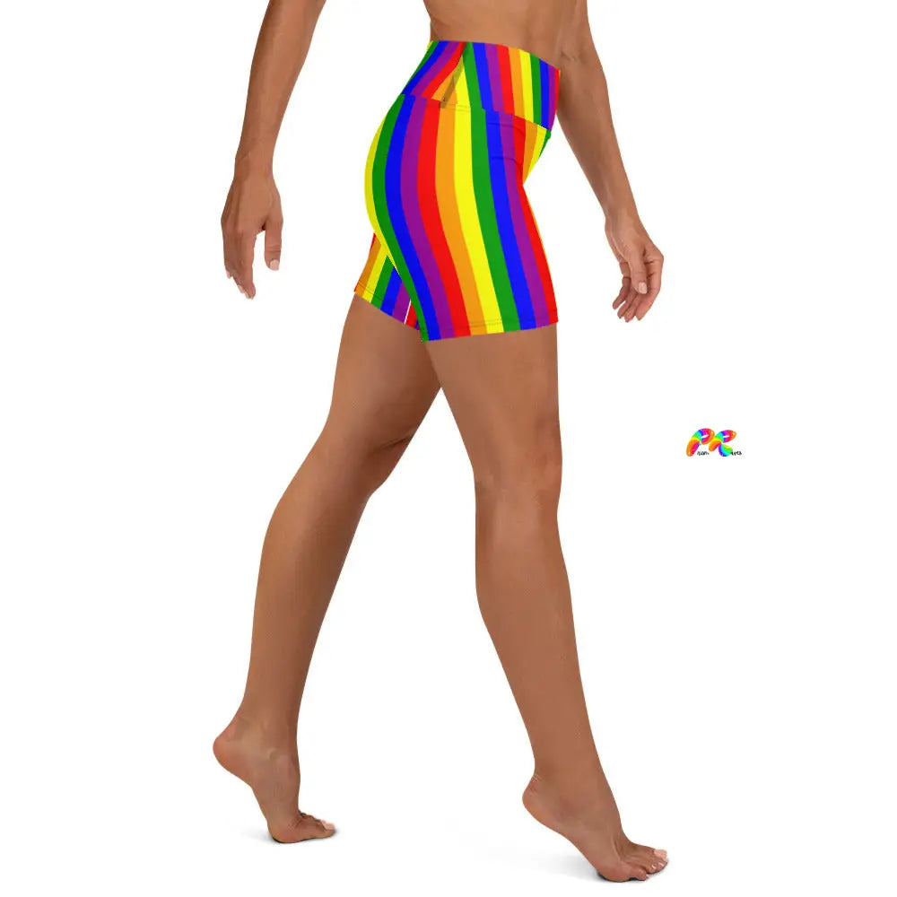 Pride High-Waist Yoga Shorts